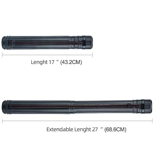TRANSON Small Poster Tube Storage 17“ to 27” Extendable for Documents Blueprints Artworks Scrolls thumbnail 2