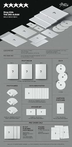 ★★★★★ (5-STAR) Stray Kids Album [Normal A+B+C, Limited ver. 4 Album Full Set]+Pre Order Benefits+BolsVos K-POP Inspired Digital Planner, Digital Sticker Pack (THE 3RD ALBUM) thumbnail 3
