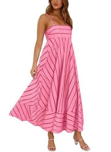 Watermelon red maxi dress for the summer - Image 1