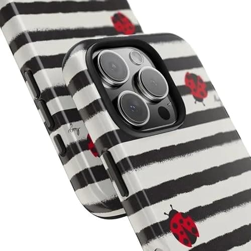 Ch.ICS STRI.pe Lady.Bug P.Hone Case, Gorgeous & Stylish Phone Case for Girl Compatible Multicolor thumbnail 2