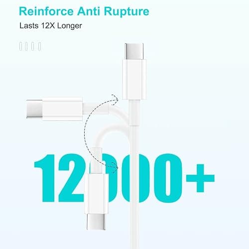 iPad Pro Charger,20W USB C Fast Charger with 10FT Long Fast Charging Cord for iPad Pro 12.9 5th/4th/3rd,11 inch 3rd/2nd,13 inch M4,iPAD Air 5th/4th Generation/13/11 M3 M2,iPad 10th/11th(A16),Mini A17 thumbnail 5