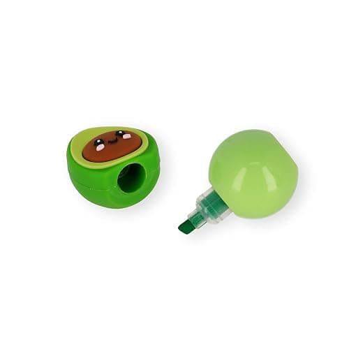 Legami - 3 in 1 Highlighter, Pastel Colours, Green, Yellow, Orange, Quick Dry, Avocado Theme thumbnail 3
