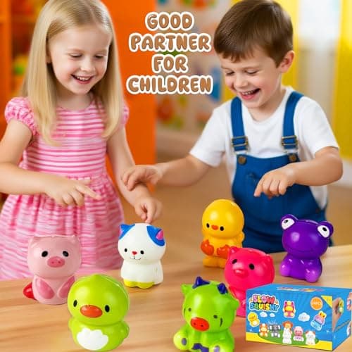 24PCS Animal Squishy Toys, Slow Rising Squishy Stress Fidget Toys,Squishies Party Favors for Kids, Treasure Chest Prizes, Classroom Prizes for Boys Girls thumbnail 5