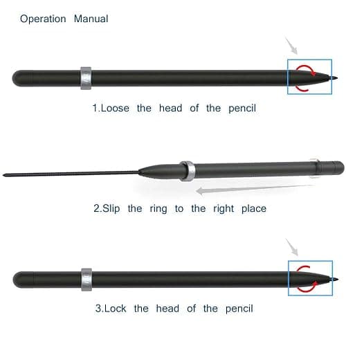 WSD Mechanical Pencils, Magnetic Control Pencil, CNC Machined, Universal 2.0mm Pencil Refill, Black thumbnail 2