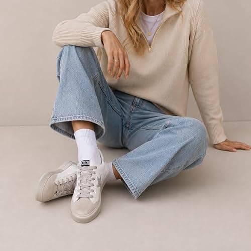 Mi.iM Gaby Women's Star Sneakers - Snake Print Suede Lace-Up Fashion Shoes with Rubber Sole thumbnail 2
