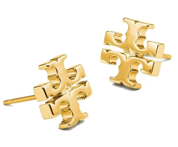 Tory Burch Women's Small Logo Stud Earrings (Tory Gold) thumbnail 2