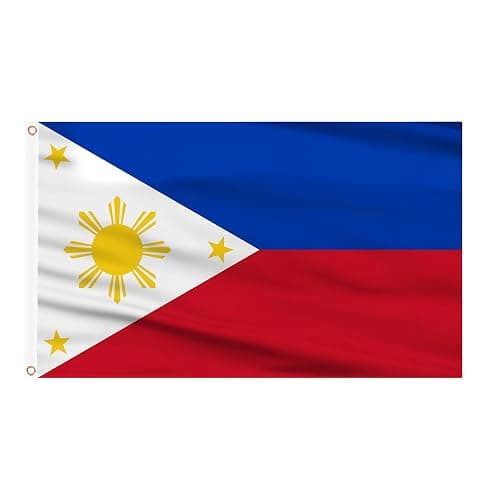AhfuLife Philippines Flag 3x5 Ft, Large Filipino Flag National Flags for Outside - Double Side with Brass Eyelets for World Cup Party Decorations, Soccer Party Bar Garden Decoration Indoor Outdoor - Image 1