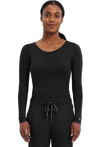 Healing Hands Women's Underscrub Soft Knit Melissa Longsleeve Scrub Tee with Breathable & Easy Care Fabric 5047 thumbnail 2