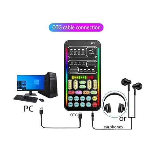 DIANMO Game Voice Changer, Audio Mixer, i9Live Sound Card kit (Including Headphones and 2 converters), Suitable for PS4/PS5/Xbox One/PC/Phone/Laptops., ferrous thumbnail 8