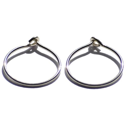 Solid Sterling Silver Hoops | Thin Sleeper Hoop Earrings for Women Sleepers Endless Wire Earrings for Sleeping Hypoallergenic Sleep Small Tiny Real Silver Earring Hoops Huggie Dainty | Handmade in FL thumbnail 7