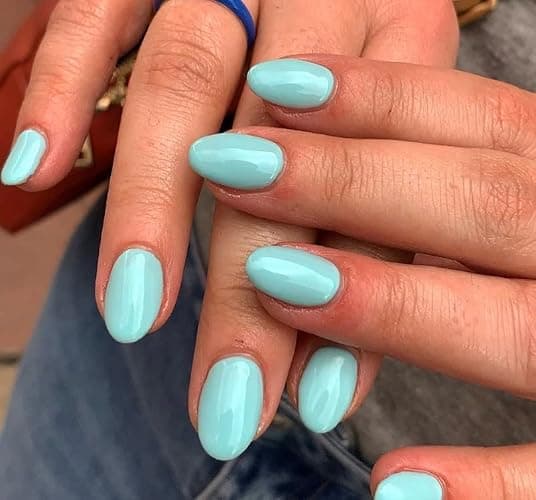 DND DC Gel Nail Polish Duo, Blue, 0.6 Fl Oz Each | Matching UV/LED Gel Polish & Air Dry Lacquer Set,Chip-Free Long Lasting Blue Nail Color, Easy Soak Off Removal thumbnail 3