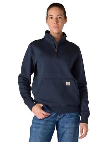 Carhartt Women's Relaxed Fit Midweight Quarter-Zip Mock-Neck Sweatshirt - Image 1