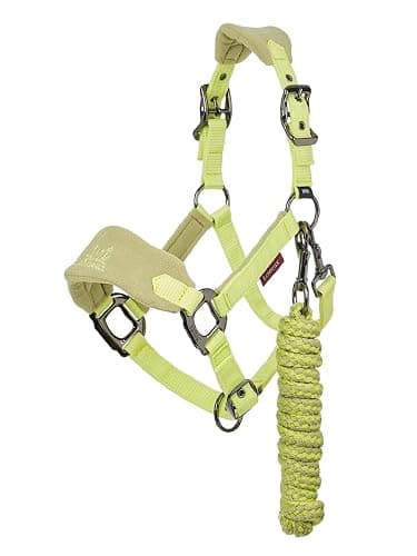 LeMieux Vogue Halter & Leadrope - Extra Padding, Adjustable at Curb and Poll Strap - Kiwi - X-Full - Image 1