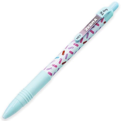 Zebra Z-Grip Smooth - Retractable Ballpoint Pen - Pack of 6 - Black Ink - Sweetie Barrel Design (Sweetie Blue) thumbnail 2