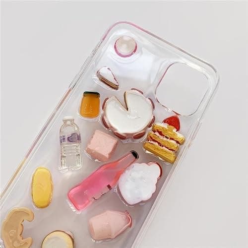 KINGMINOS Cute Dessert Phone Case, Funny 3D Breadcake Simulation Food Case for iPhone 15 14 13 12 11 Pro Max, Handmade Clear Food Cases Cover, Gift for Her (iPhone 13 Pro Max) thumbnail 5