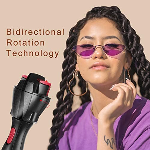 7 Pieces Automatic Braider Set - Electronic Braid Maker, Hair Twister with Comb and Clips for Styling (Black) thumbnail 2