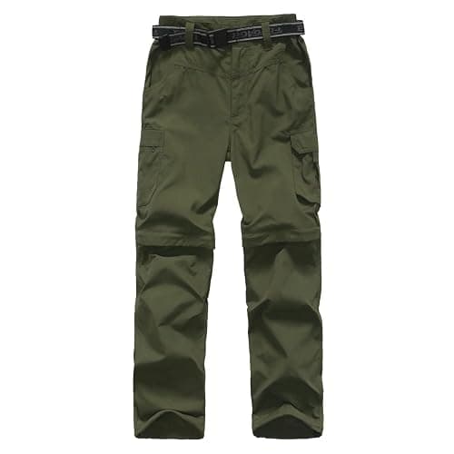 JOMLUN Boy’s Scout Pants Convertible Hiking Quick Dry Zip Off Pants Outdoor Climbing Casual Trouser Kids Youth Cargo Pants thumbnail 4