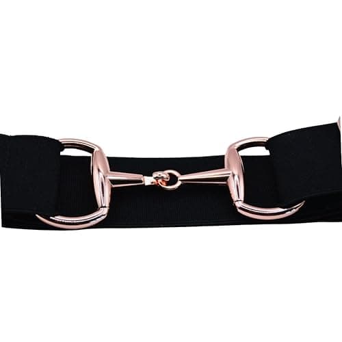 CELAEQ Kids 1.5 inch Elastic Equestrian Belt, Horse Riding Belt with Rose Gold Bit Buckle thumbnail 6