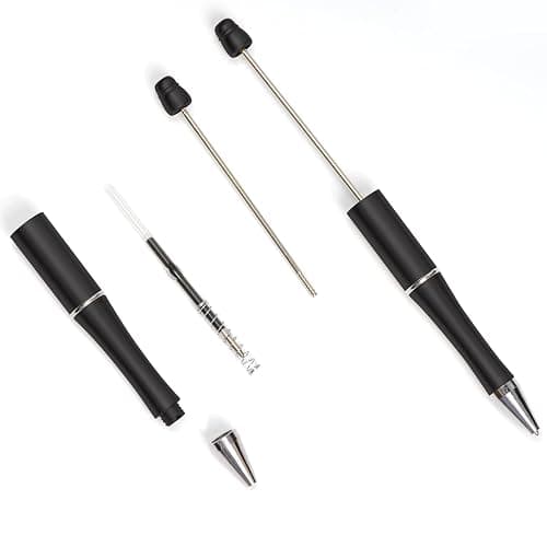 jiebor 30Pcs White Beadable Pens Plastic Bead Ballpoint DIY Cute Cool Pens Black Ink for Students Teacher Women Men Bridal Graduation Gift Office School Supplies thumbnail 6