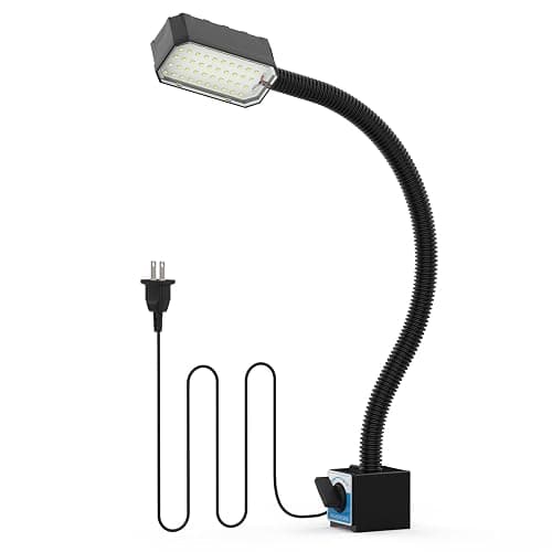 Magnetic Work Light, 1300 Lumens Led Machine Light with Strong Magnetic Base, Flexible Gooseneck Magnetic Lamp for Lathe and Drill Press, 10W 120V - Image 1