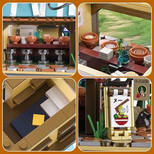 RAVAYO Japanese Ramen Shop Building Blocks Set - Mini Brick Simulation Architecture Construction Toy Ideal Gift Choice for Adult Teen 14+ thumbnail 7