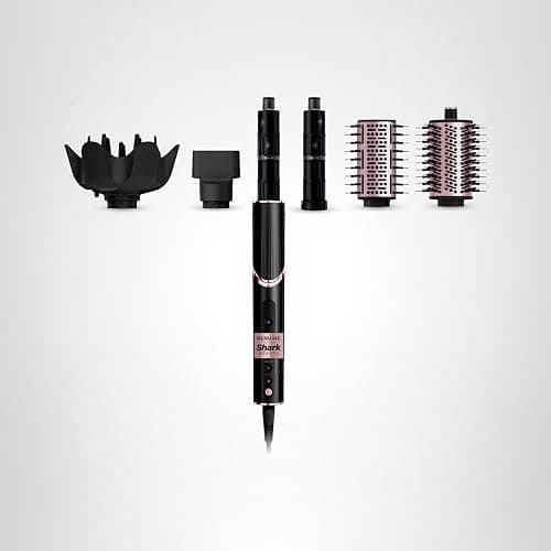 Shark Hair Dryer | FlexStyle Hair Styling System | Portable & Powerful Blow Dryer Brush | Hair Curler & Volumizer | 6 Styling Tools Included | Best for All Hair Types | Black | HD440BK thumbnail 15