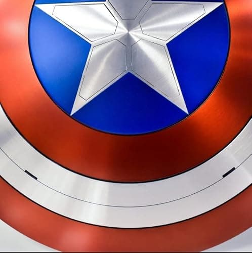 Captain America Schild Einzigartiges Design Stahlschild Metall Cosplay und Rollenspiel Mittelalter Schild Weihnachten & Thanksgiving Geschenk, Mehrfarbig/Meereswellen (Ocean Tides), Standard thumbnail 4