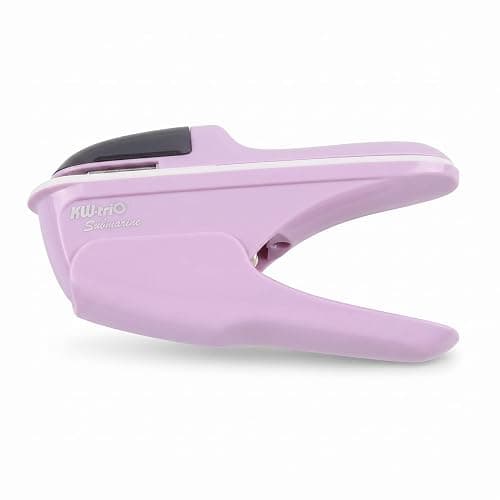 EIMSOAH Stapleless Stapler, Labor Saving Ergonomic Handle Safe for Children No Staple Binding Up to 8 Sheets, with Strong ABS Material, for Office School Home Use (Purple) - Image 1
