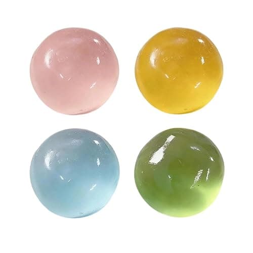 Coconut Oil Squishy, Coconut Oil Slow Rising Squeeze Stress Ball Clear Jelly Bubblegum Texture Coconut Oil Squishy Toy (4 pcs) - Image 1