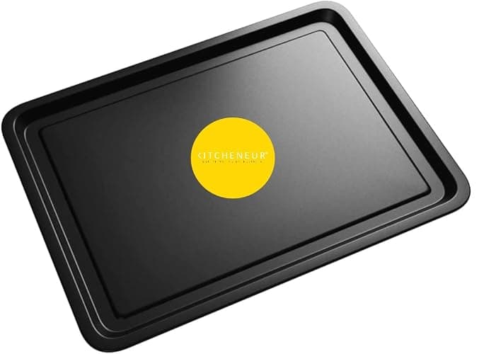 4-Pack - Essentials Baking Tray Set 32cm by KITCHENEUR - Easy Cleaning Baking Tray/Pan, Non-Stick Tin, Multi-Pack Set Oven Trays - Dishwasher Safe and Easy Cleaning thumbnail 4