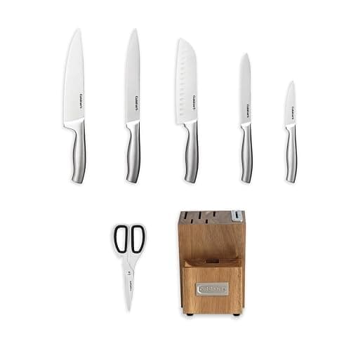 Cuisinart 7 Pc Stainless Steel Essentials Cutlery Block Set with Built in Sharpener thumbnail 4