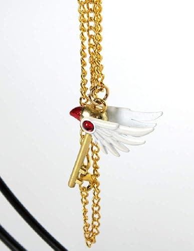 GK-O Anime Card Captor Sakura Kinomoto Sakura Star Wand Keyring Necklace Pendant Key Chain thumbnail 2