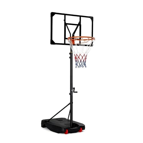 PEXMOR 5.05-8.53FT Portable Basketball Hoop, Adjustable to Any Height Easily, 33" Backboard for Teenagers, with Fillable Base & Wheels, Basketball Goal for Outdoor, Indoor, Backyard, Driveway - Image 1