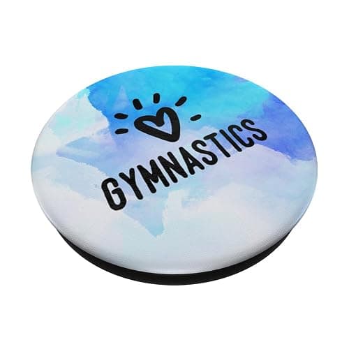 Gymnastics Blue Watercolor Girls Gymnast Gift PopSockets PopGrip: Swappable Grip for Phones & Tablets PopSockets Standard PopGrip thumbnail 2