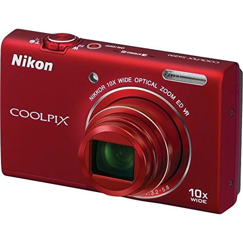 Nikon COOLPIX S6200 16 MP Digital Camera with 10x Optical Zoom NIKKOR ED Glass Lens and HD 720p Video (Red) - Image 1