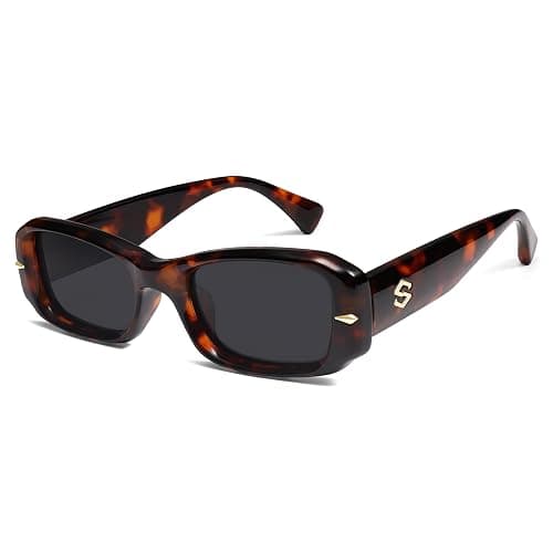 SOJOS Retro Rectangle Polarized Sunglasses Women Men 90s Sunnies UV Protection Womens Mens Sun Glasses SJ2366 - Image 1