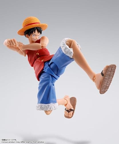 TAMASHII NATIONS - One Piece - Monkey D. Luffy -Romance Dawn- S.H.Figuarts Action Figure | One Piece 6 Inch Action Figure S.H. Figuarts - Monkey D Luffy Romance Dawn thumbnail 9