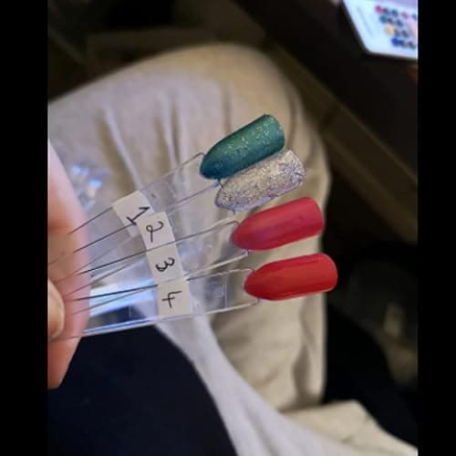 100 Pcs Clear Fake Nail Swatches Fan-shaped Nails Display Sticks, Nails Art Tips Nail Swatch Sticks Nails Display Ring for Nail Gel Polish Practice thumbnail 4