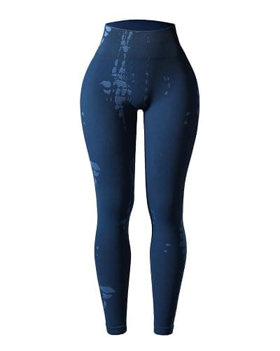 AUROLA Serpent Snake Seamless Scrunch Workout Leggings for Women,Girls Squat Proof Ribbed Thick Active Gym Pants thumbnail 4