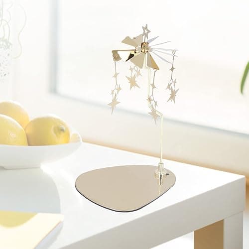 Fayelume Star Candle Carousel, Rotary Candle Holder Rotating, Stainless Steel Chime Candles Holder, for Bars Cafes Christmas Wedding thumbnail 4