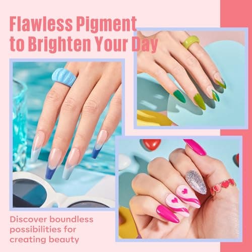 MEFA 35 Pcs Gel Nail Polish Set, 32 Colors All Seasons Collection Gel Nail Polish Blue Red Pink Nail Art Manicure DIY Salon Home Halloween Decoration Beginners Gifts for Women thumbnail 3