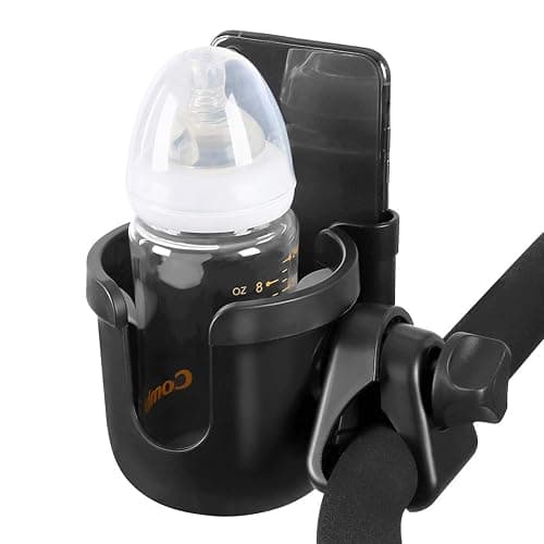 Accmor Stroller Cup Holder with Phone Holder, Bike Cup Holder, Universal Cup Holder for Uppababy Nuna Strollers, 2-in-1 Drinks Holder for Walker, Wheelchair, Scooter thumbnail 2
