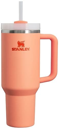 STANLEY Quencher H2.0 Tumbler with Handle and Straw 40 oz | Flowstate 3-Position Lid | Cup Holder Compatible for Travel | Insulated Stainless Steel Cup | BPA-Free | Nectarine - Image 1