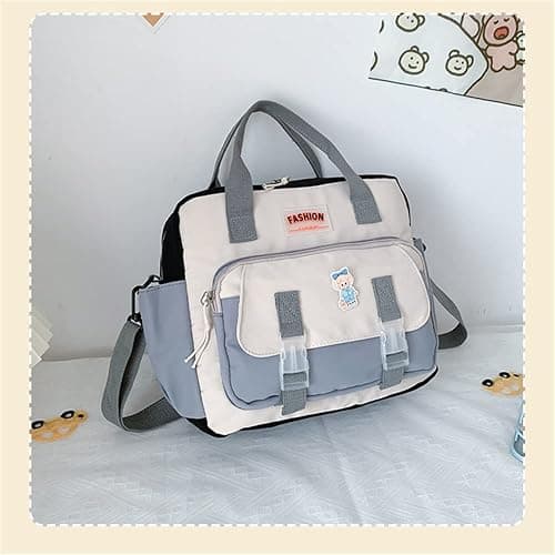 JELLYEA Kawaii Backpack Cute Tote Bag Girl School Crossbody Shoulder Bag with Kawaii Accessories Multi Purpose (Grey) thumbnail 2