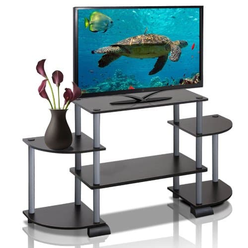 Furinno Turn-N-Tube Rounded Corner TV Entertainment Center, Espresso/Black thumbnail 4