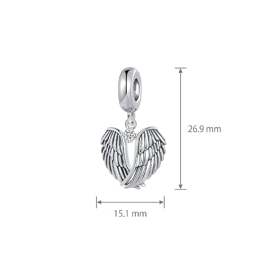 NARTGO Guardian Angel Spread Wings and Soar Charm Compatible with Pandora Charms Bracelets thumbnail 3