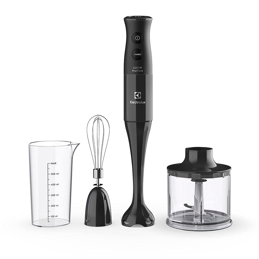 Mixer Misturador Multiuso Electrolux 3 em 1 400W 2 velocidades 3 acessórios mini processador capacidade resistente temperatura 600ml livre BPA EIB10 preto 127v - Image 1
