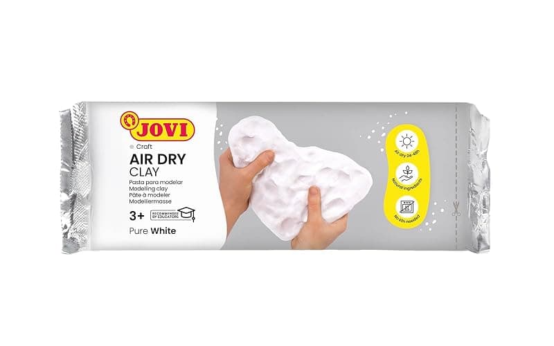 Jovi Air-Dry Modeling Clay; 1.1 lb. White, Non-staining, Perfect for Arts and Crafts Projects - Image 1