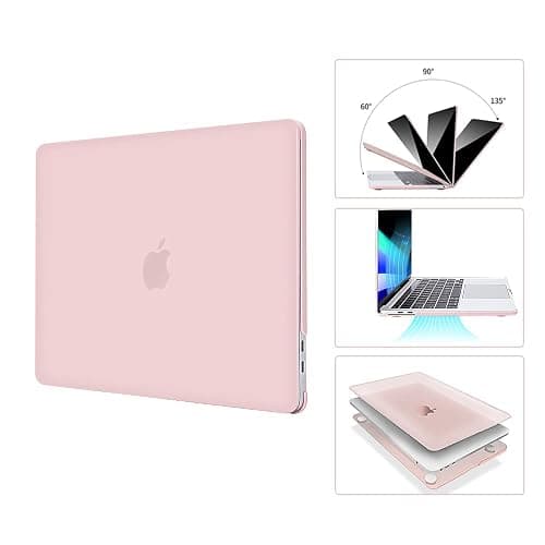 EooCoo Hard Case Compatible with MacBook Air 13.3 inch M1 Chip 2021-2018 with Retina Display, Air 13.3 inch Plastic Protective Case + Transparant Keyboard Cover + Screen Protector, Cute Pink thumbnail 4