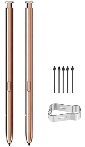 2PCS Galaxy Note 20 Stylus Pen Replacement (Without-Bluetooth) for Samsung Galaxy Note 20 Ultra S Pen + Replacement Tips (Gold/Bronze) - Image 1